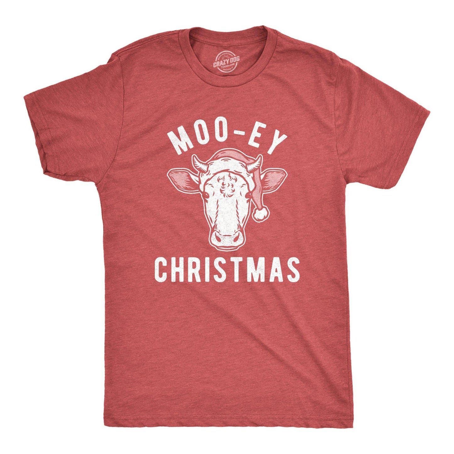 Moo-Ey Christmas Men's Tshirt Christmas Graphic Tee Western