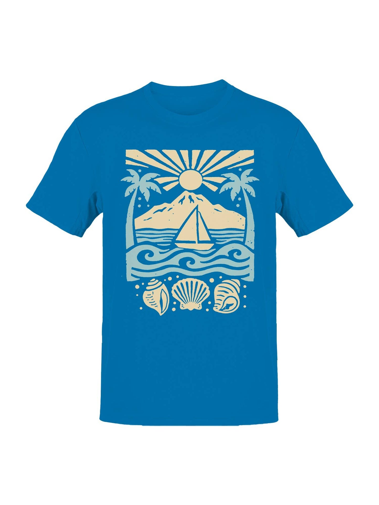 Sunset Sail On Tropical Waters Men's T-Shirt