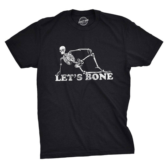 Let's Bone Mens Western T-Shirt Halloween Gift Funny