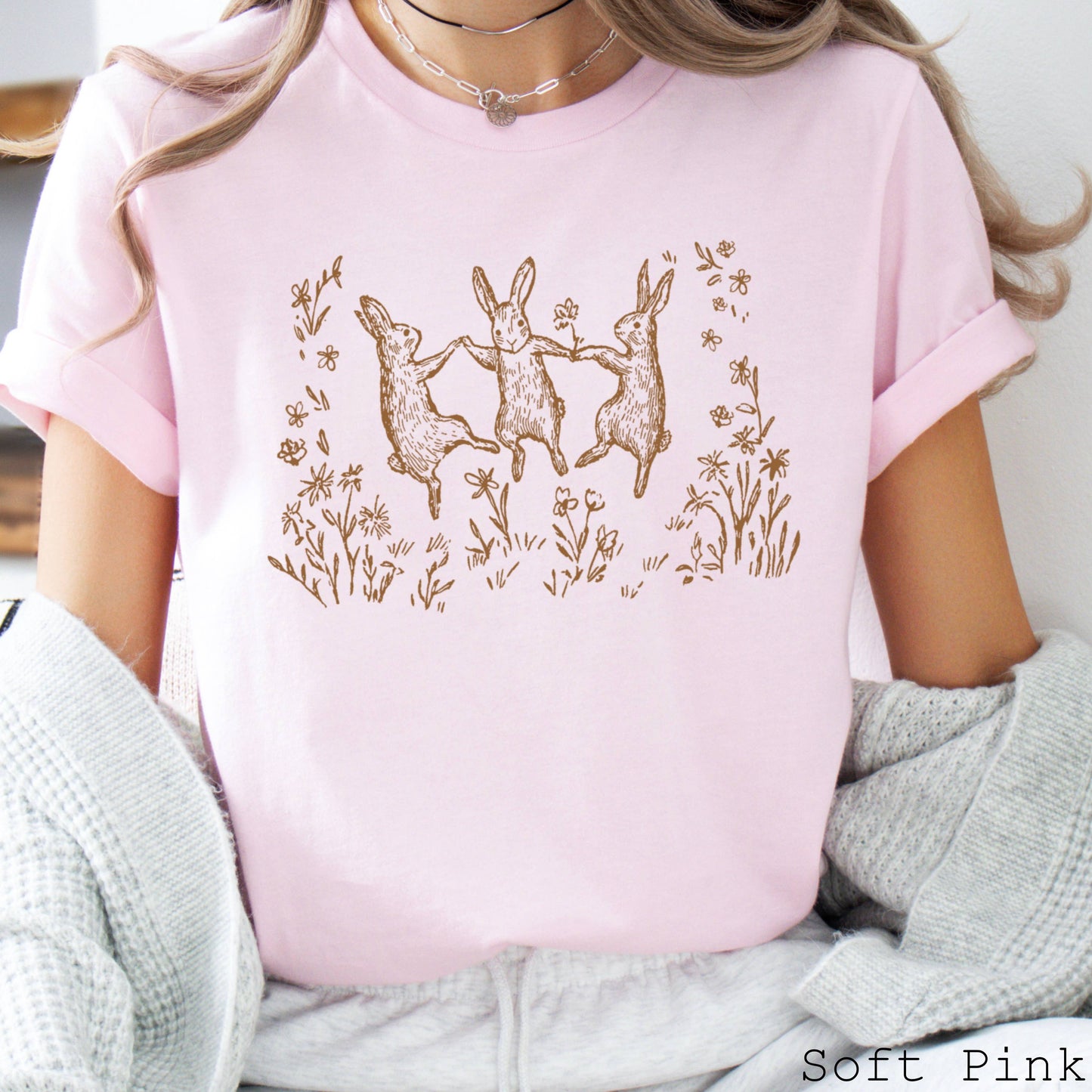 Easter Graphic Tee | Dancing Spring Bunnies  | Bella Canvas