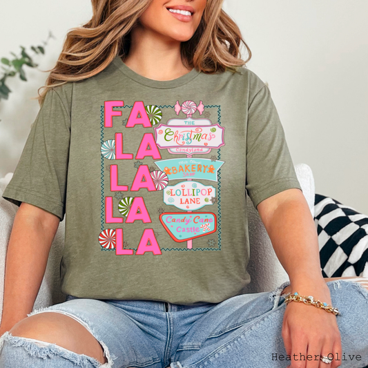 Fa La La Christmas 2025 Graphic Tee | Bella Canvas
