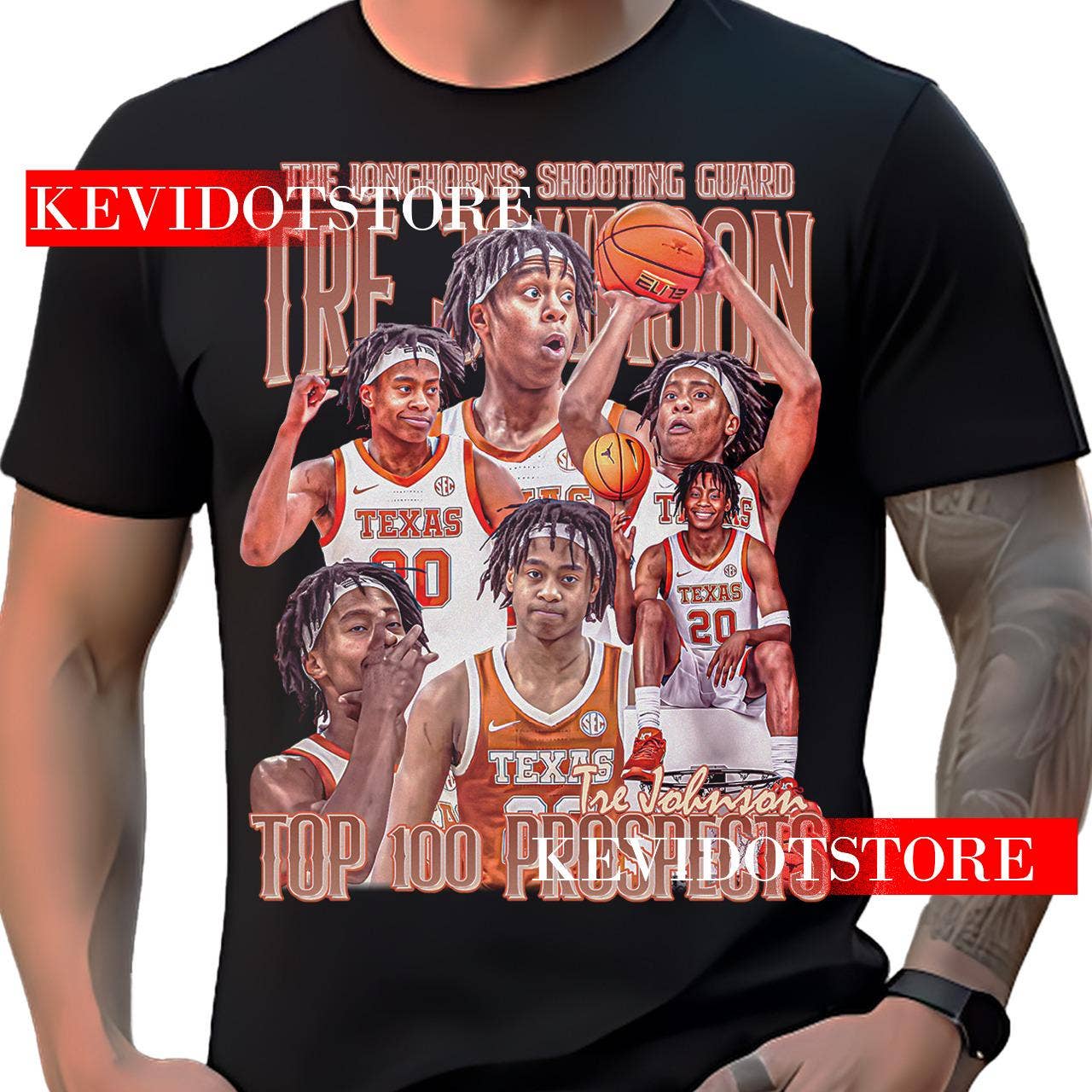 Vintage Texas Basketball Player Tee - Bestseller