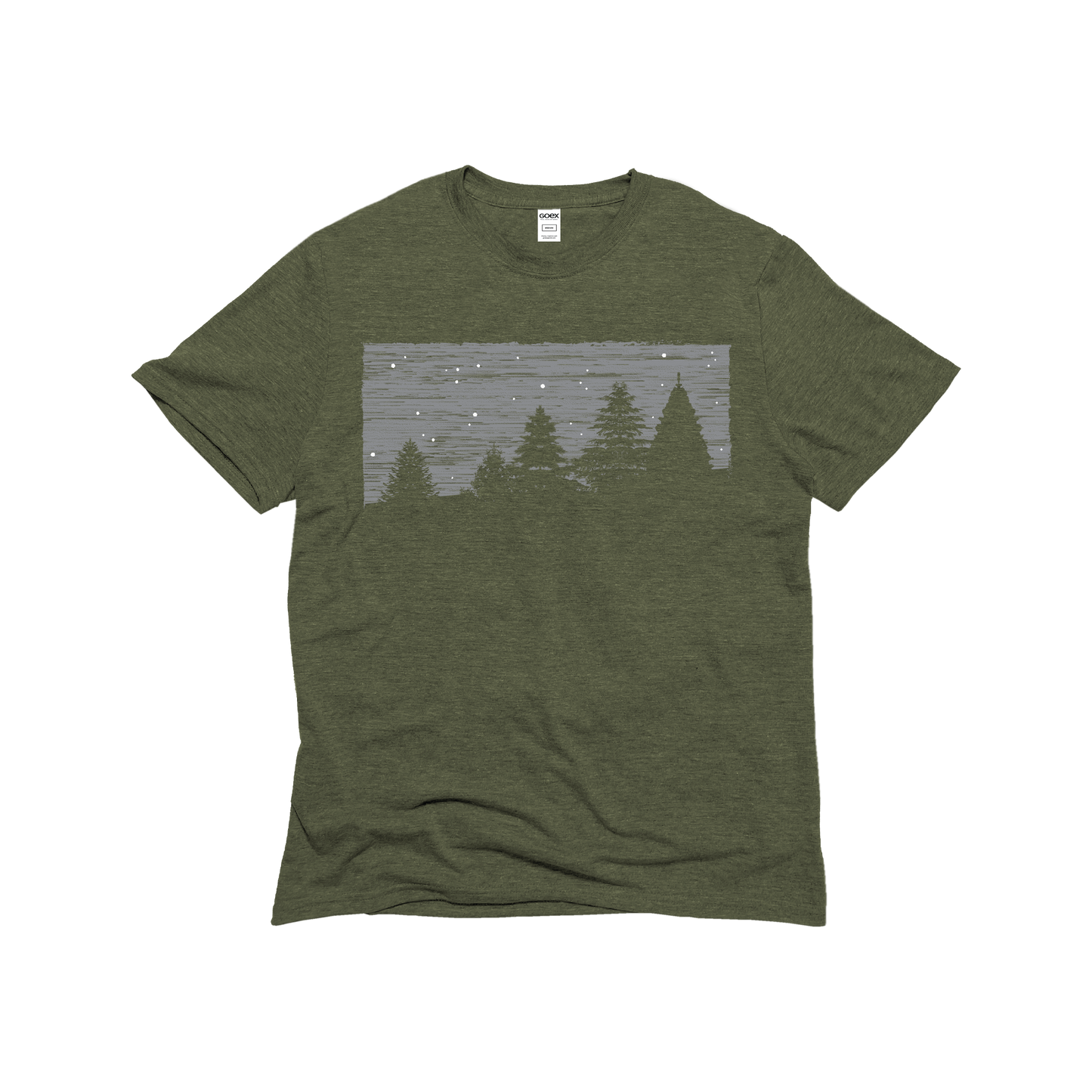 Cedar Trees - Olive Unisex Graphic Tee - 12pk