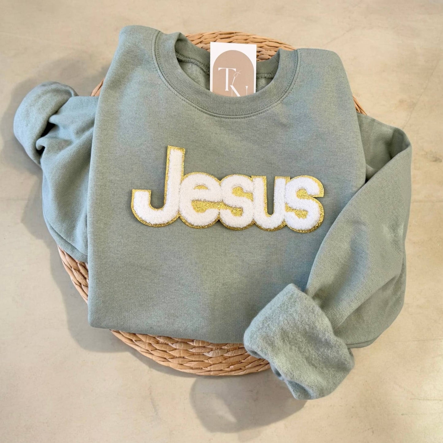 Chenille Jesus Sweatshirt, Christian Sweatshirts For Women