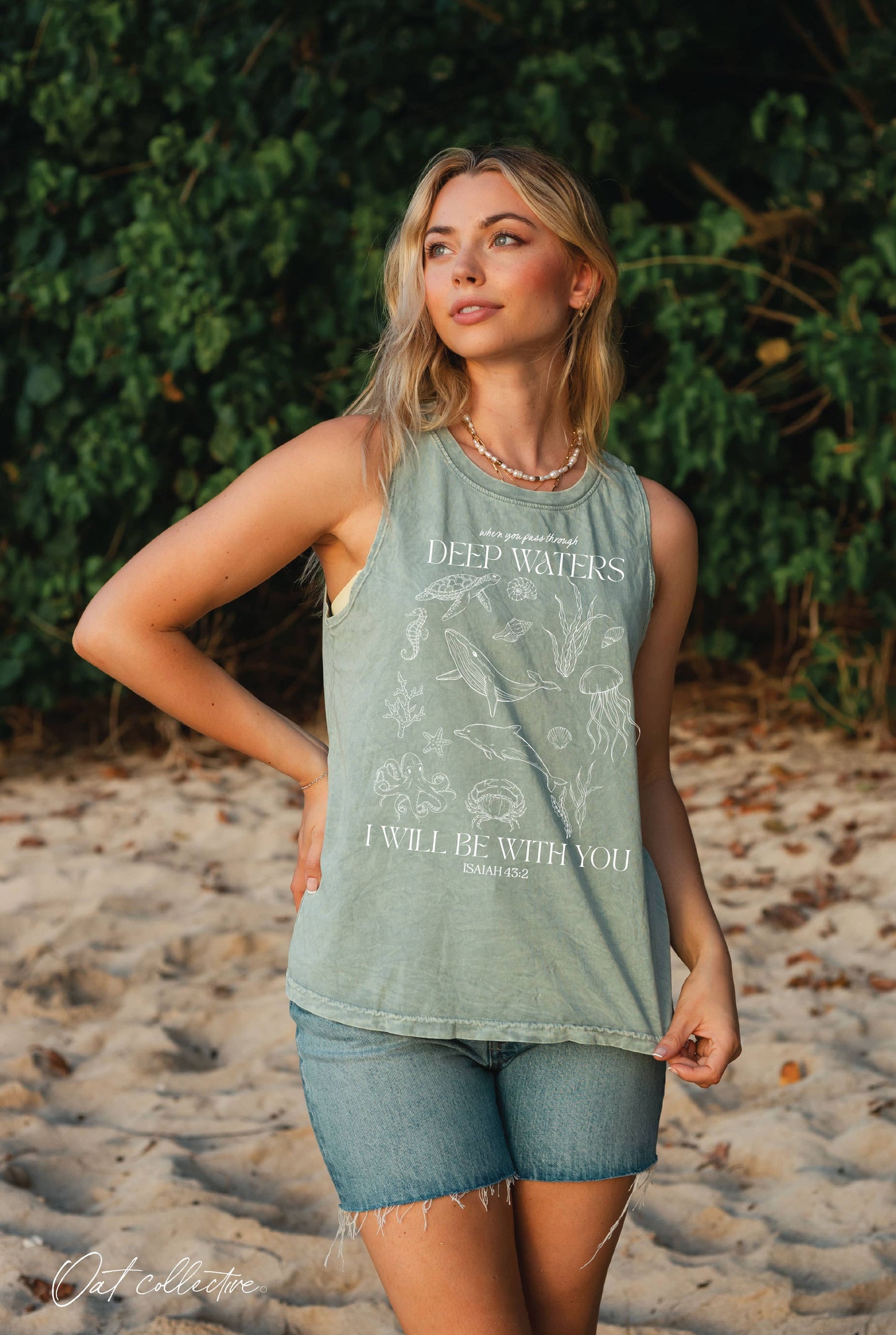Deep Waters Mineral Graphic Tank Top