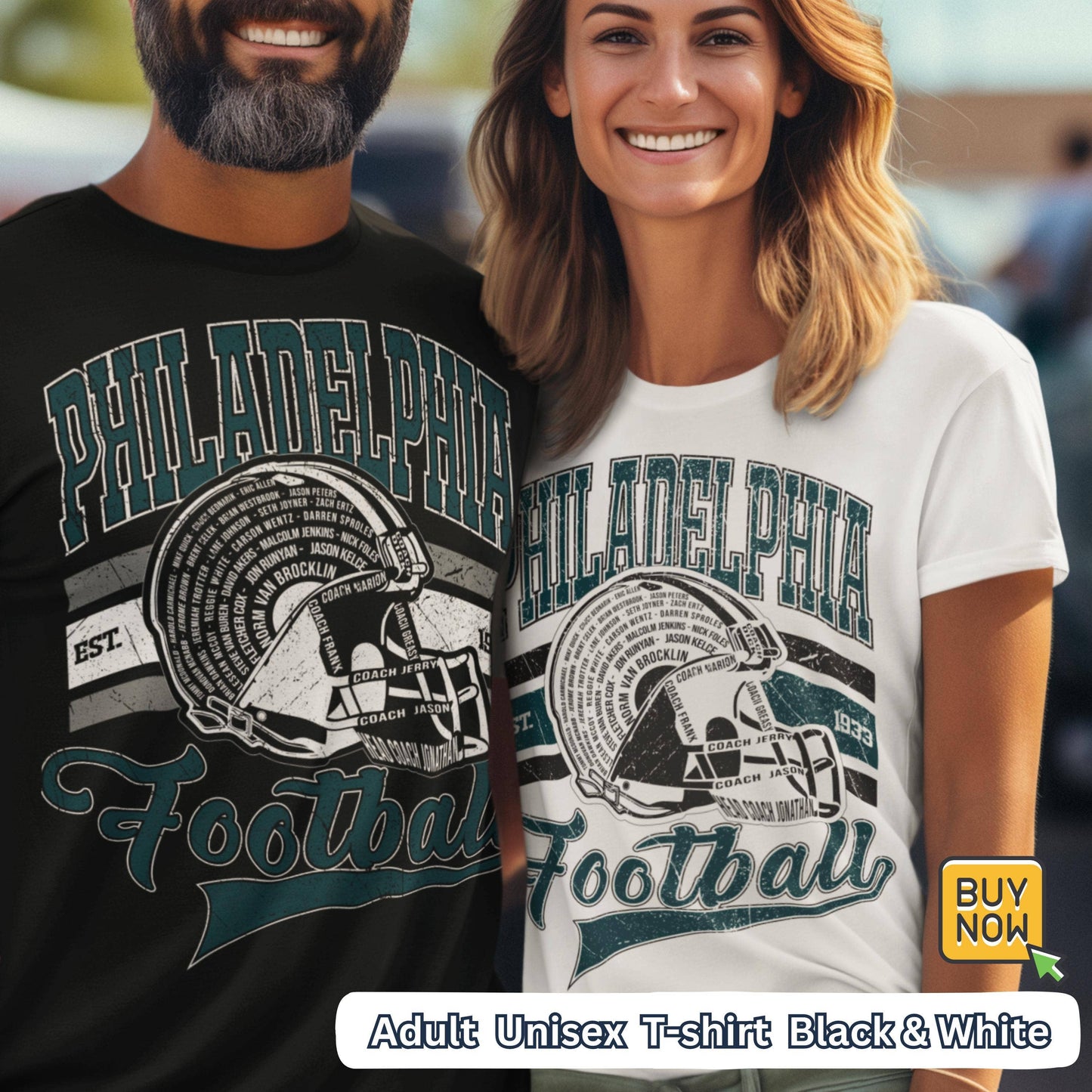 Philadelphia Fans Vintage Eagle Football Tee
