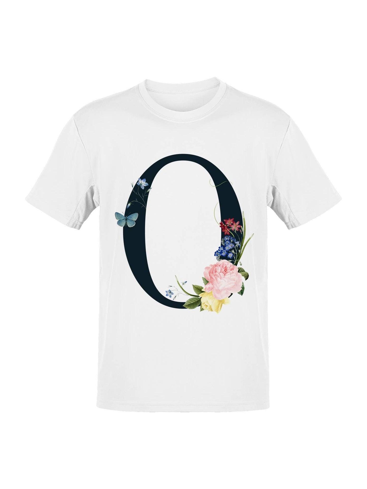 Floral Letter Q with Butterflies Women's T-Shirt
