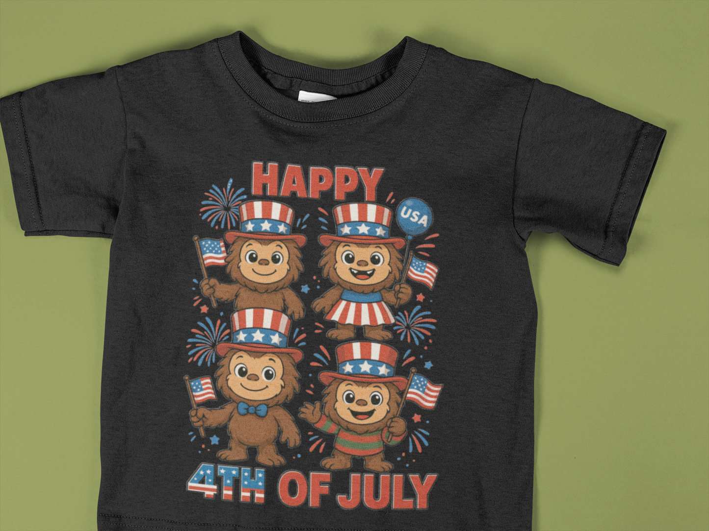 Bigfoot Happy 4th of July - Youth/Toddler Shirt