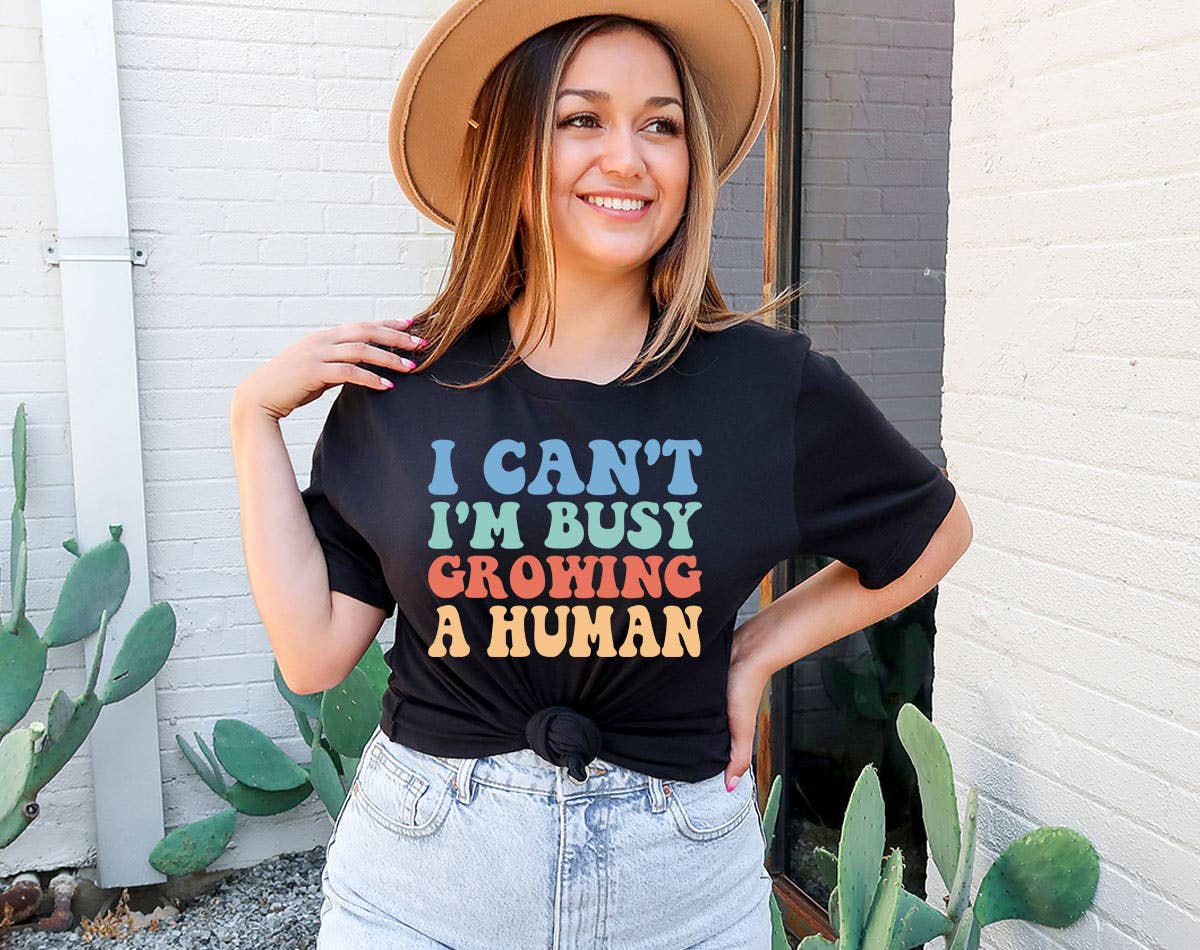 I Can't I'm Growing A Human - Pregnancy Reveal T-Shirt