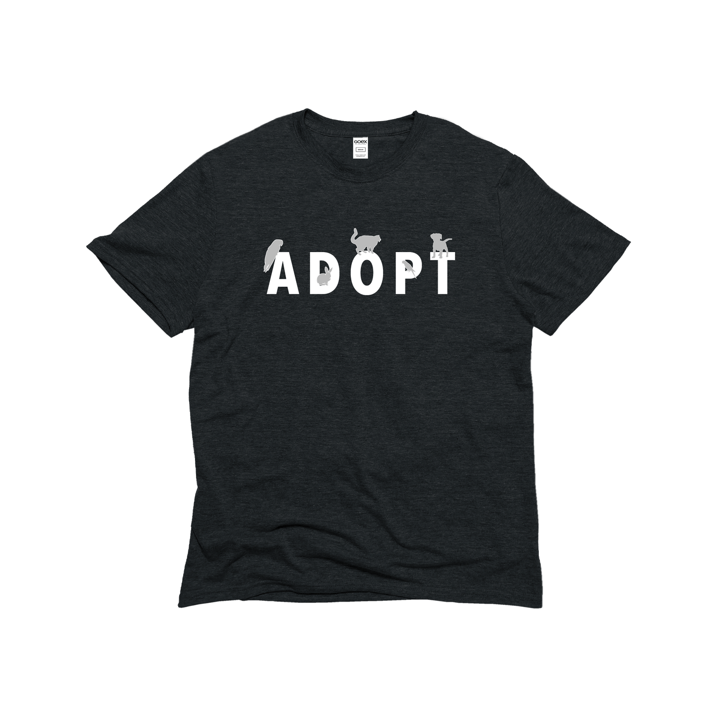 Adopt Pets Graphic Tee - Charcoal - 12pk