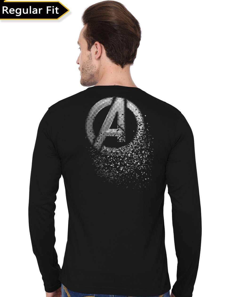 Captain America Avengers Endgame Black Full Sleeve T-Shirt