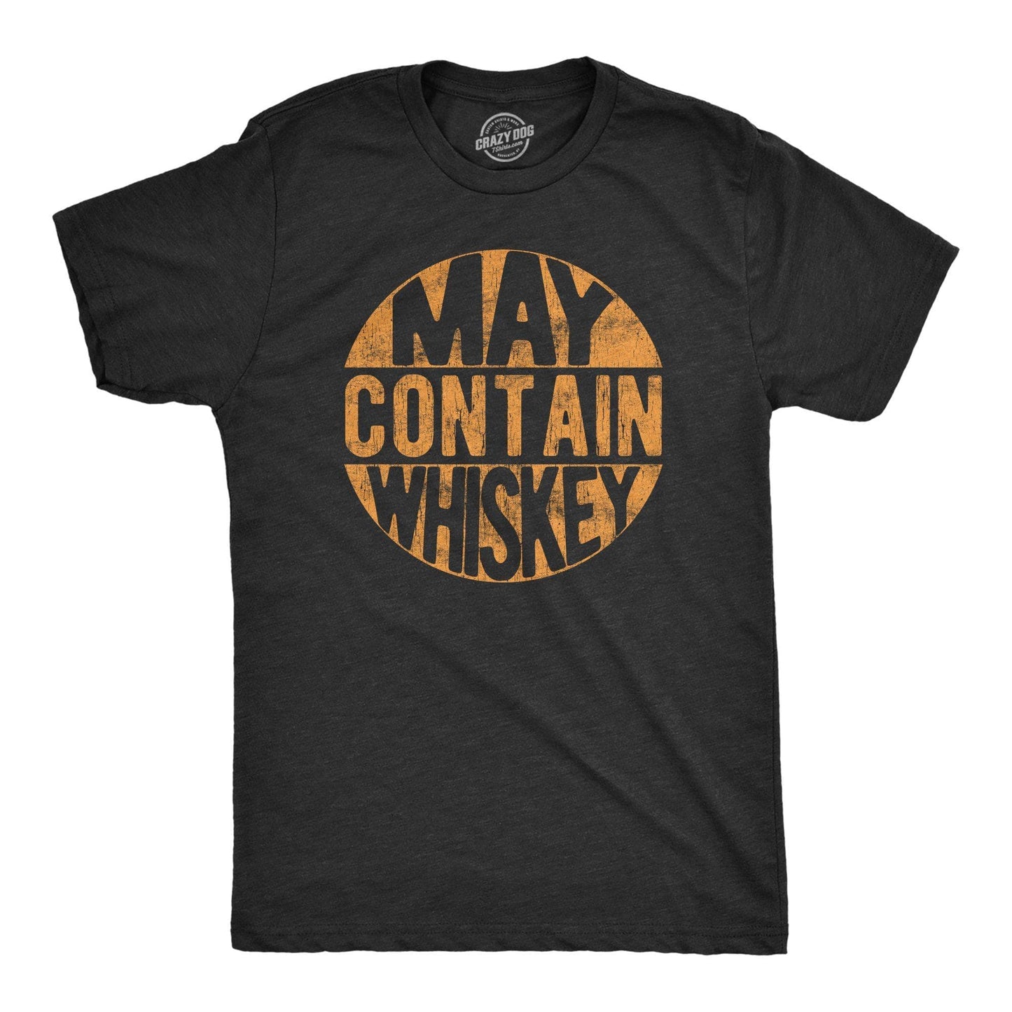 May Contain Whiskey Men's Tshirt Drinking Graphic Tee