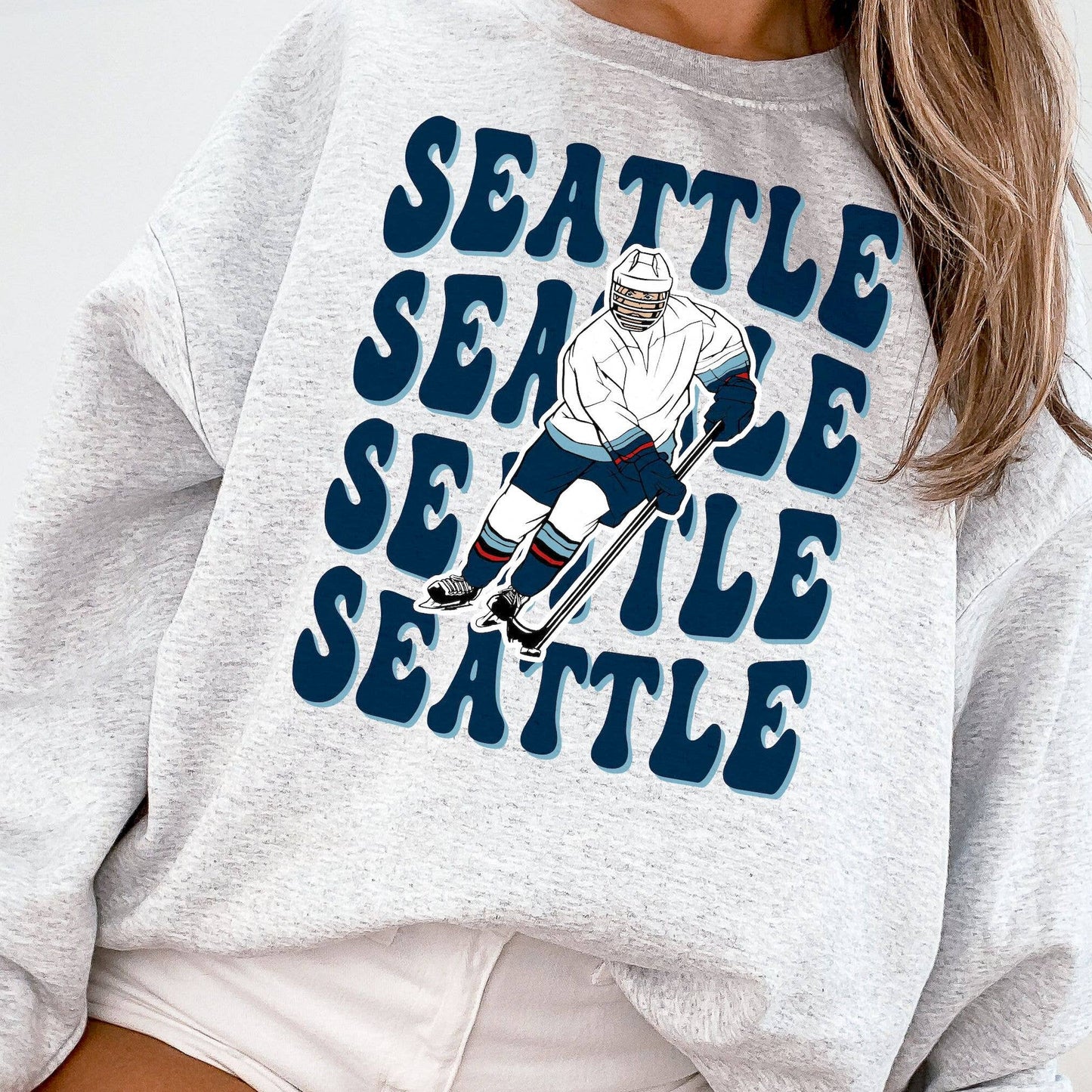 Vintage Seattle Kraken Hockey Fan Sweatshirt 2021