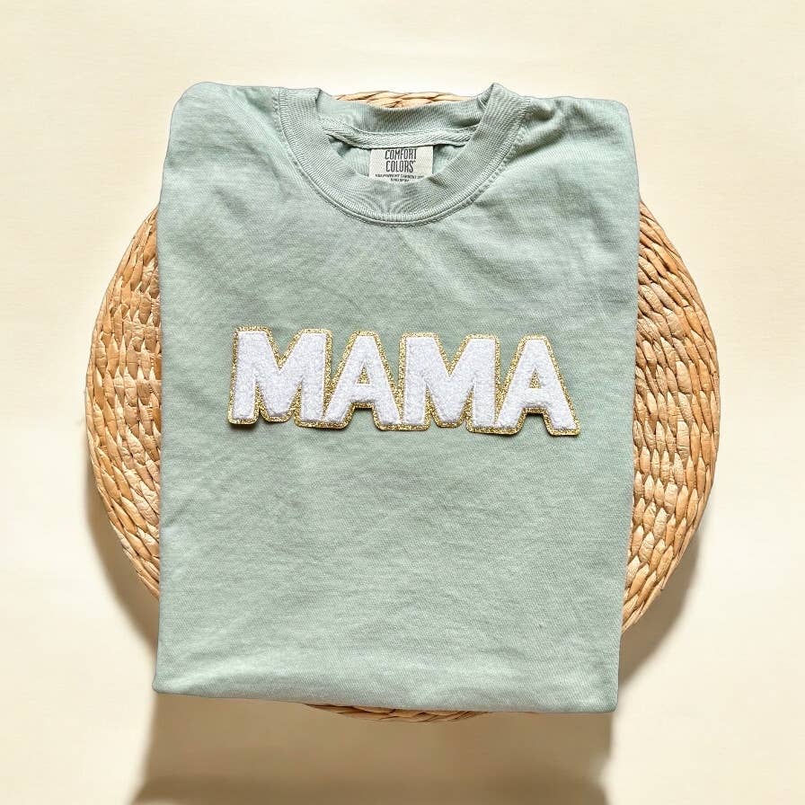 Comfort Colors Chenille Patch Mama Tee, Mother's Day Shirts