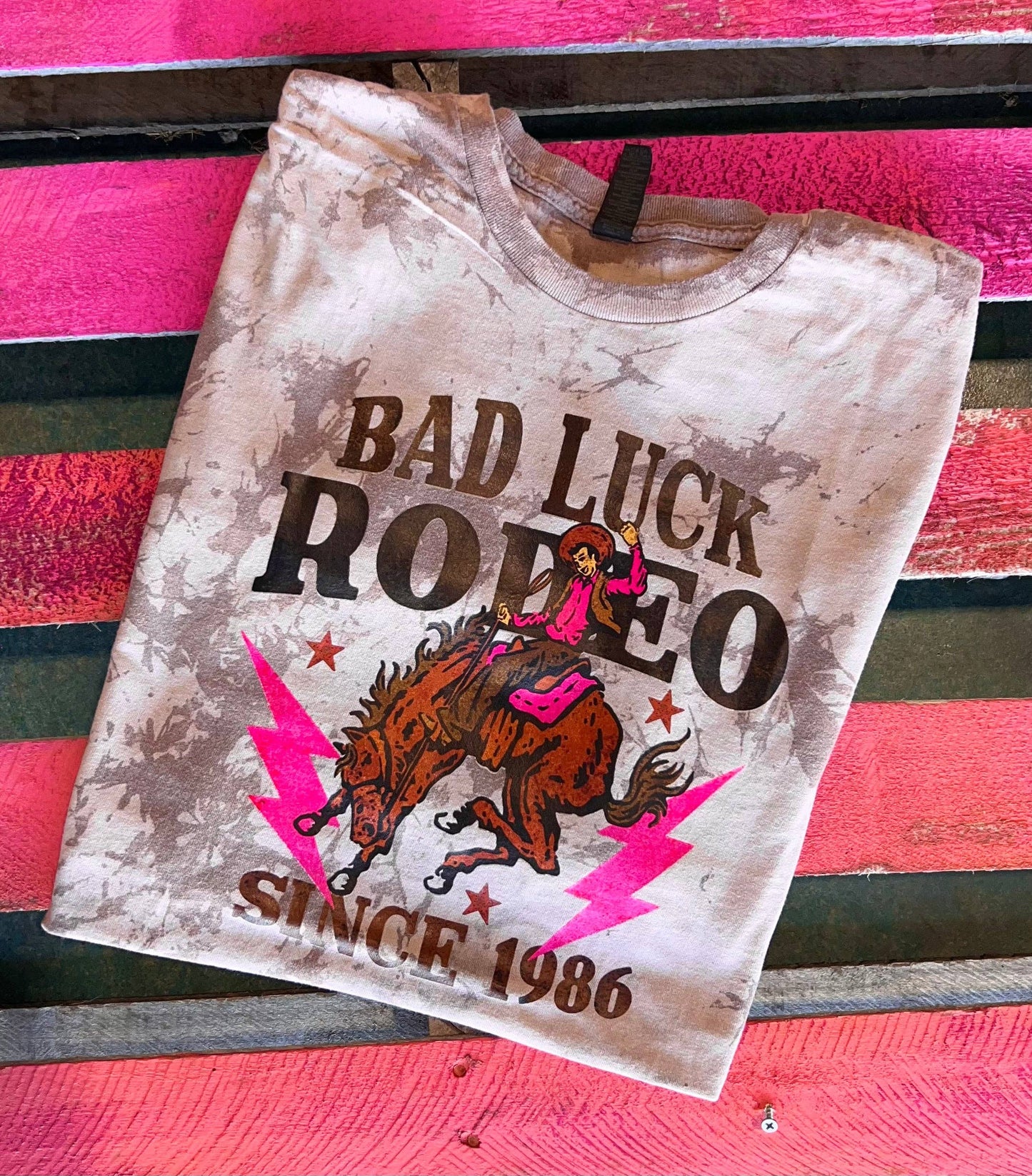 Bad Luck Rodeo - Coyote Dyenomite - Crush Tie-Dyed T-Shirt