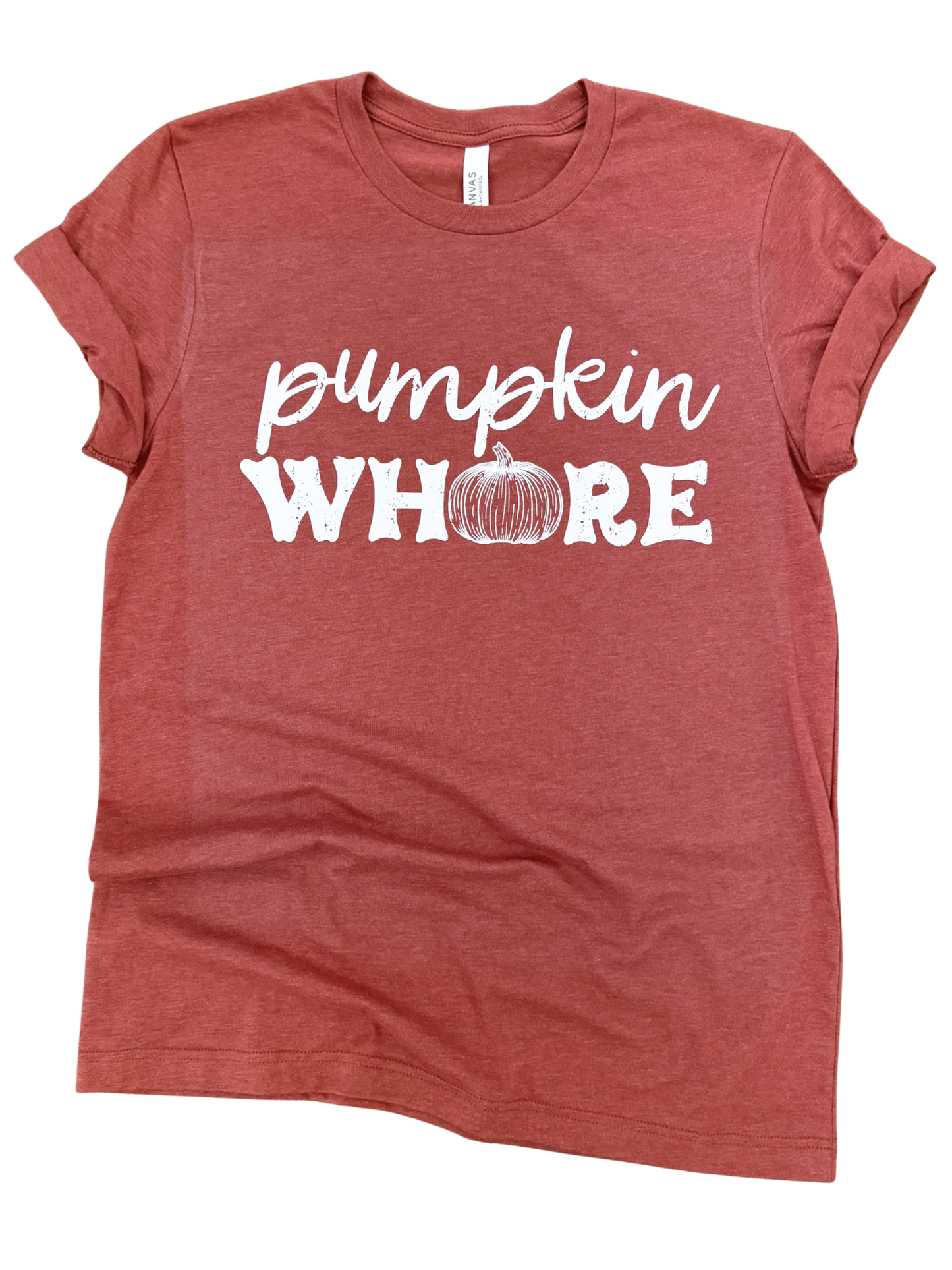 Pumpkin Whore Fall Halloween Thanksgiving Tee
