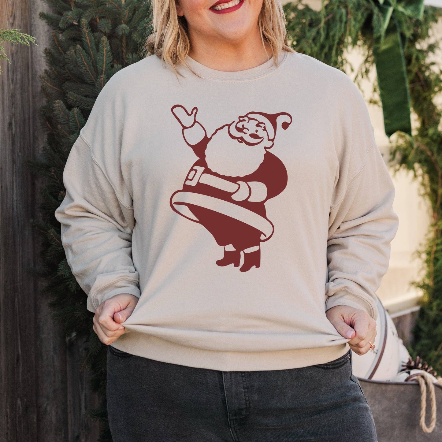 Vintage Santa Crewneck Sweatshirt | Christmas | S-2XL