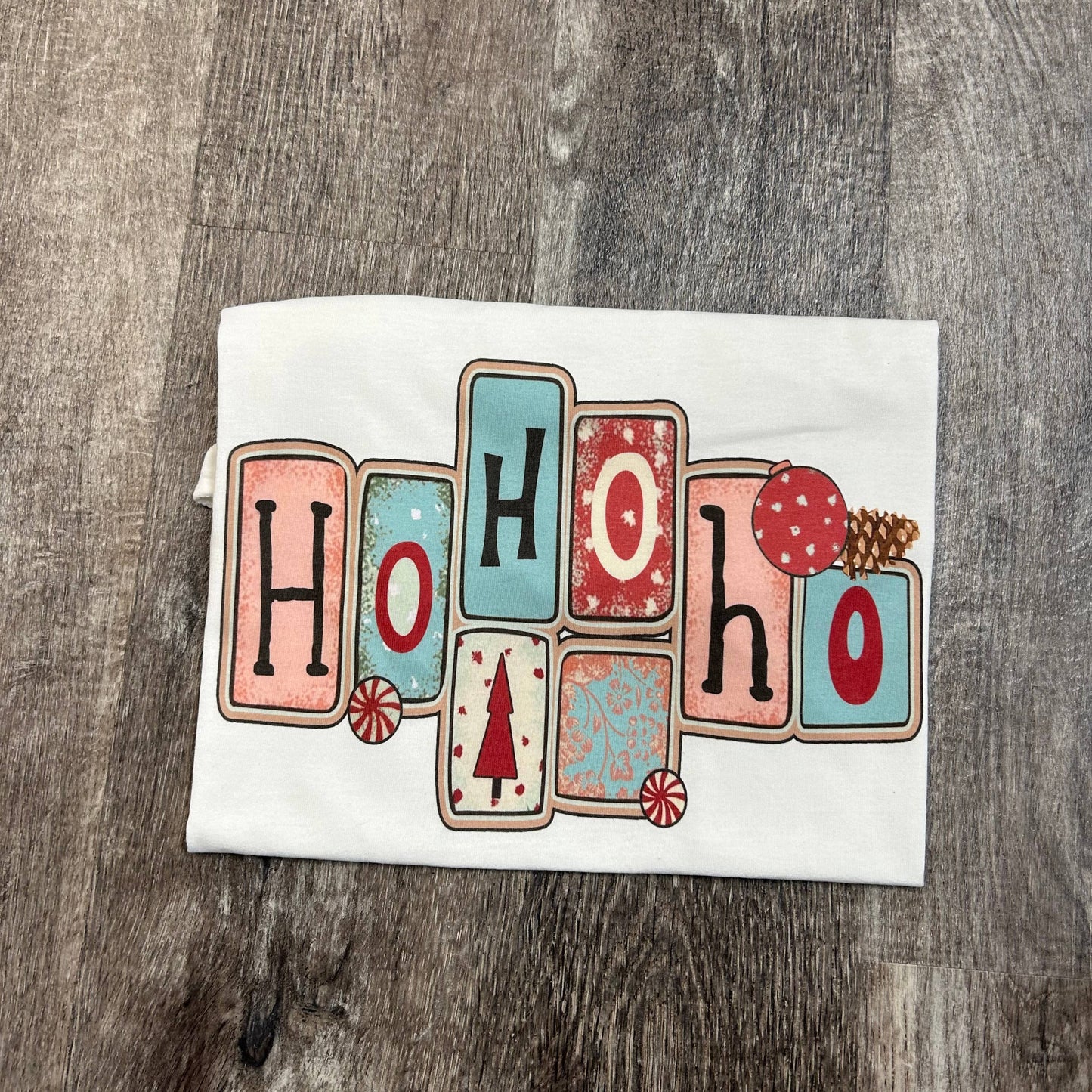 Ho Ho Ho On White Tee