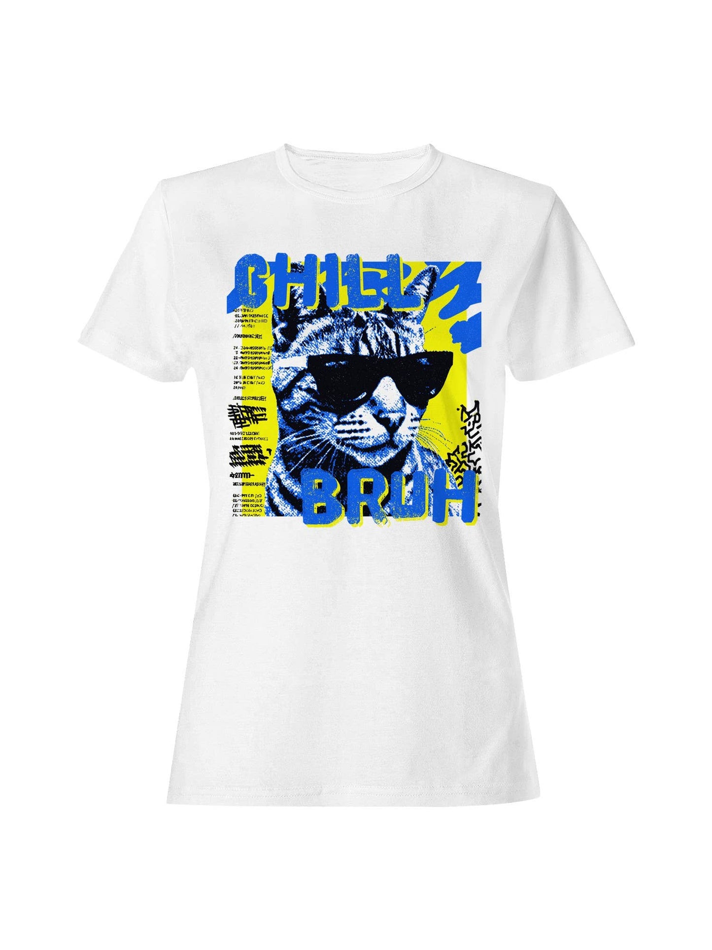 Cool Cat Chill Bruh Design Women's T-Shirt