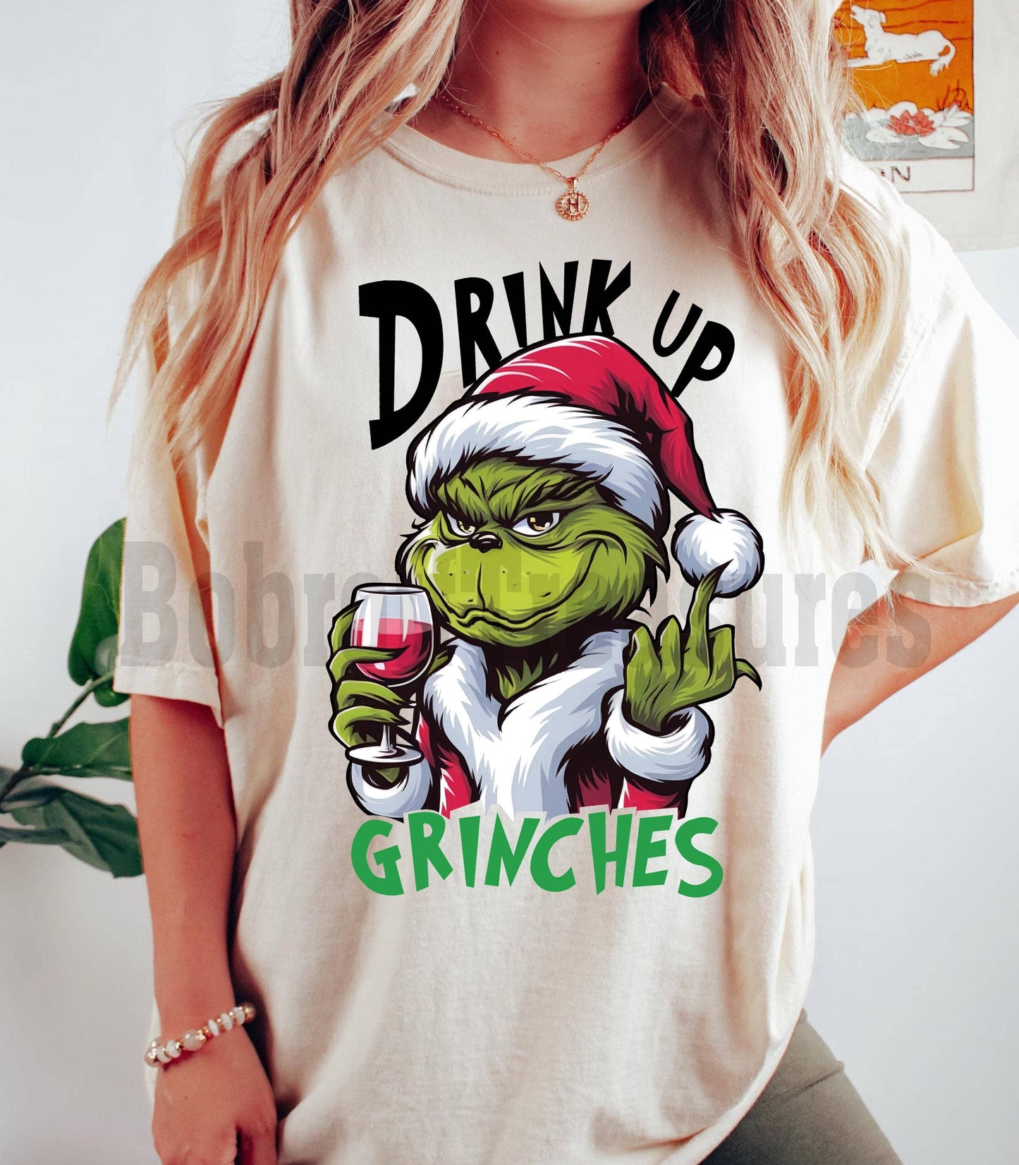 Drink Up Grinches Christmas T-Shirt Funny Grinchmas Gift