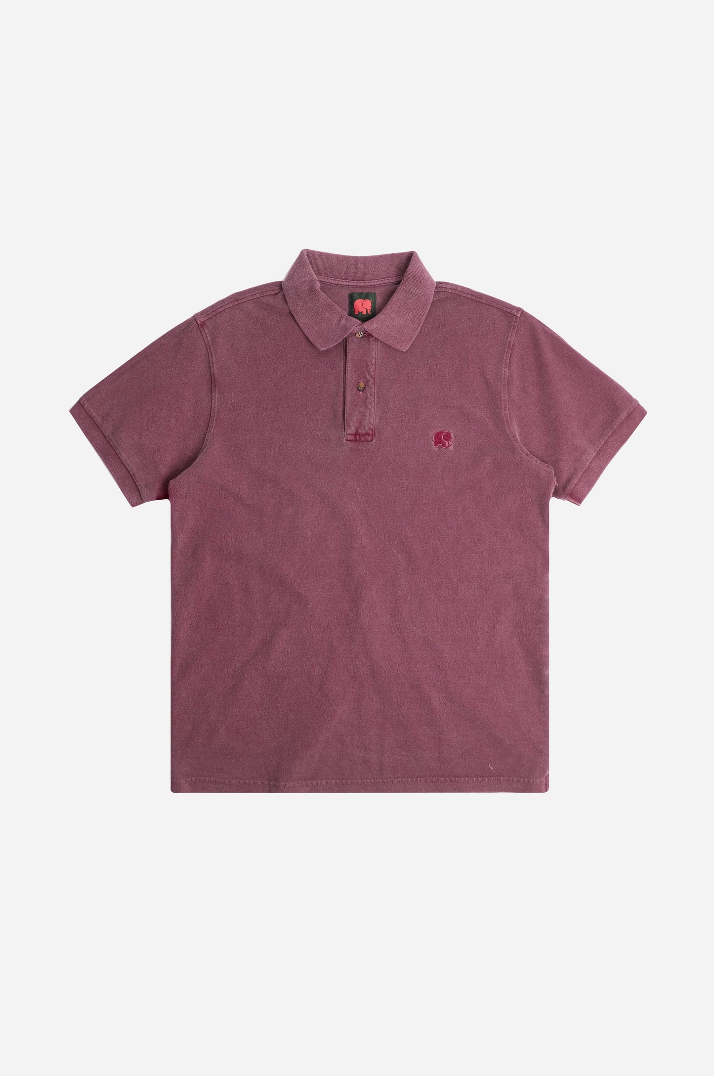Organic Pigment Dyed Polo Shirt Zinfandel