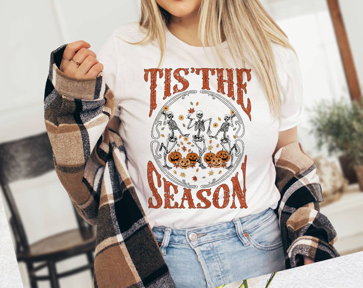 Tis the Season Dancing Skeleton - Cute Halloween T-Shirt