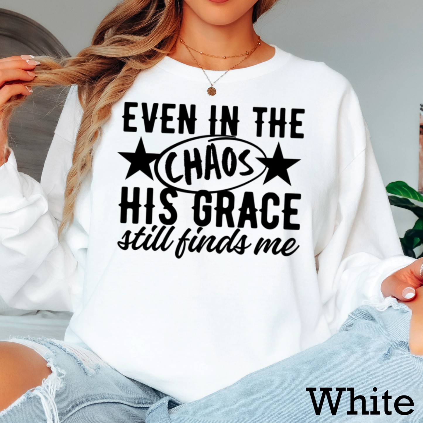 Even in the Chaos Christian Long Sleeve Shirt|Gildan