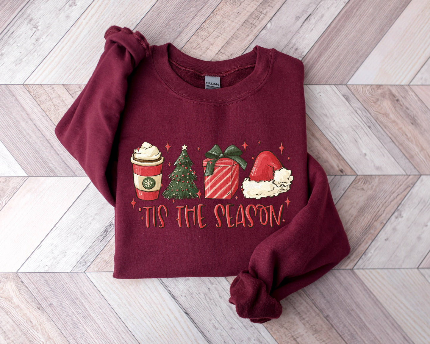 Tis the Season Christmas Sweatshirt – Merry & Cute Sweatshir