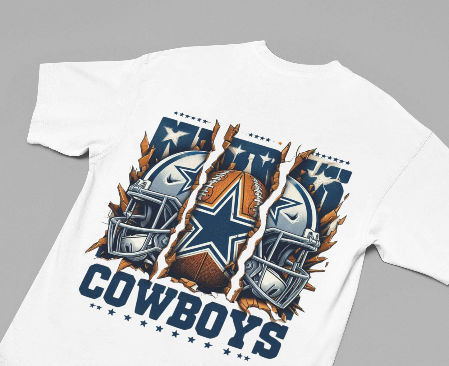 Cowboys Graphic T-Shirt For Western Fans, Casual Style Tee
