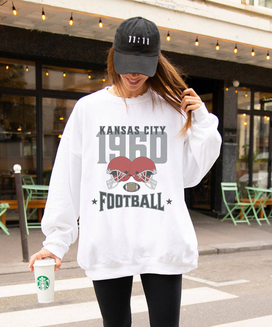 Kansas City 1960 Vintage Football Graphic Sweatshirt
