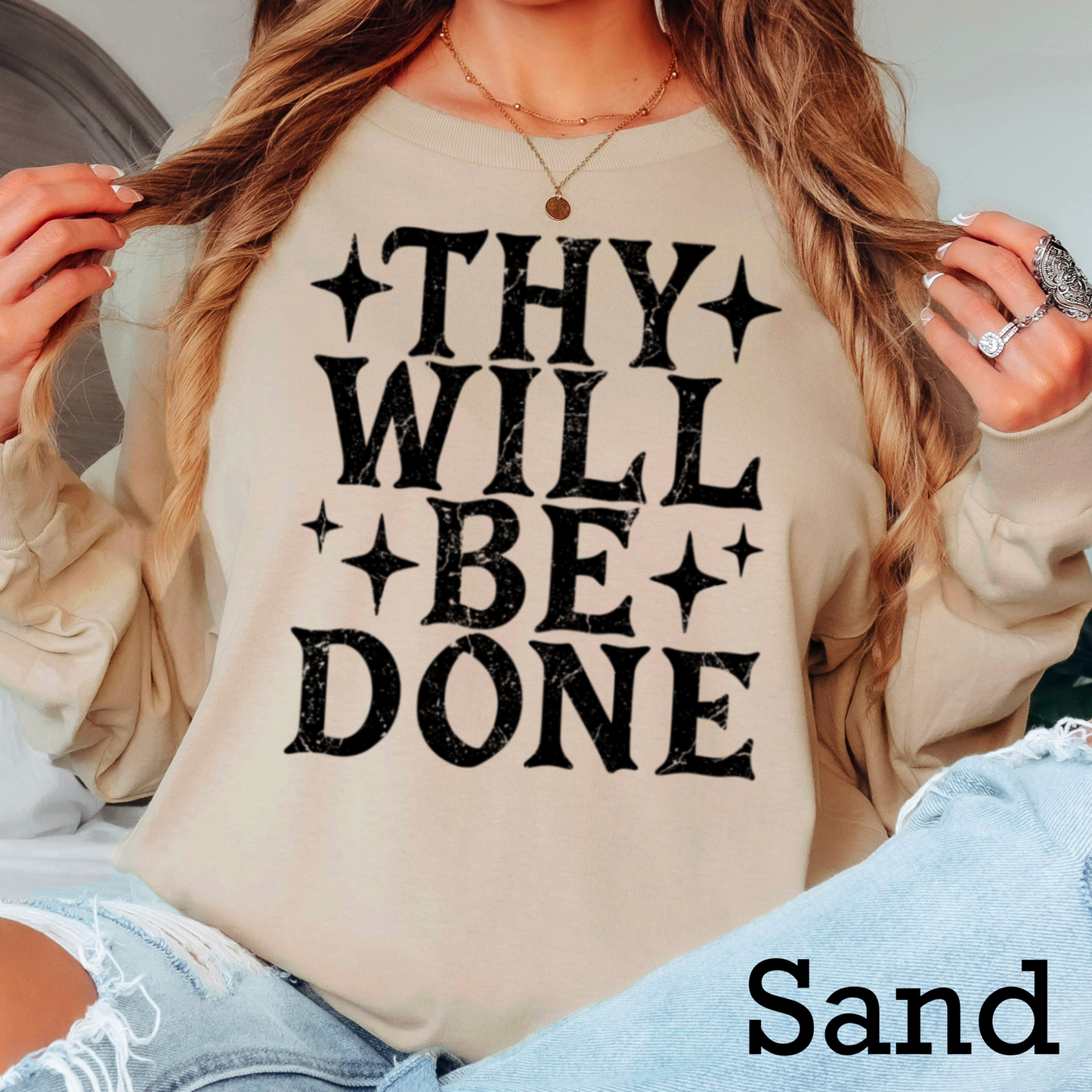 Thy Will Be Done Christian Long Sleeve Shirt|Gildan
