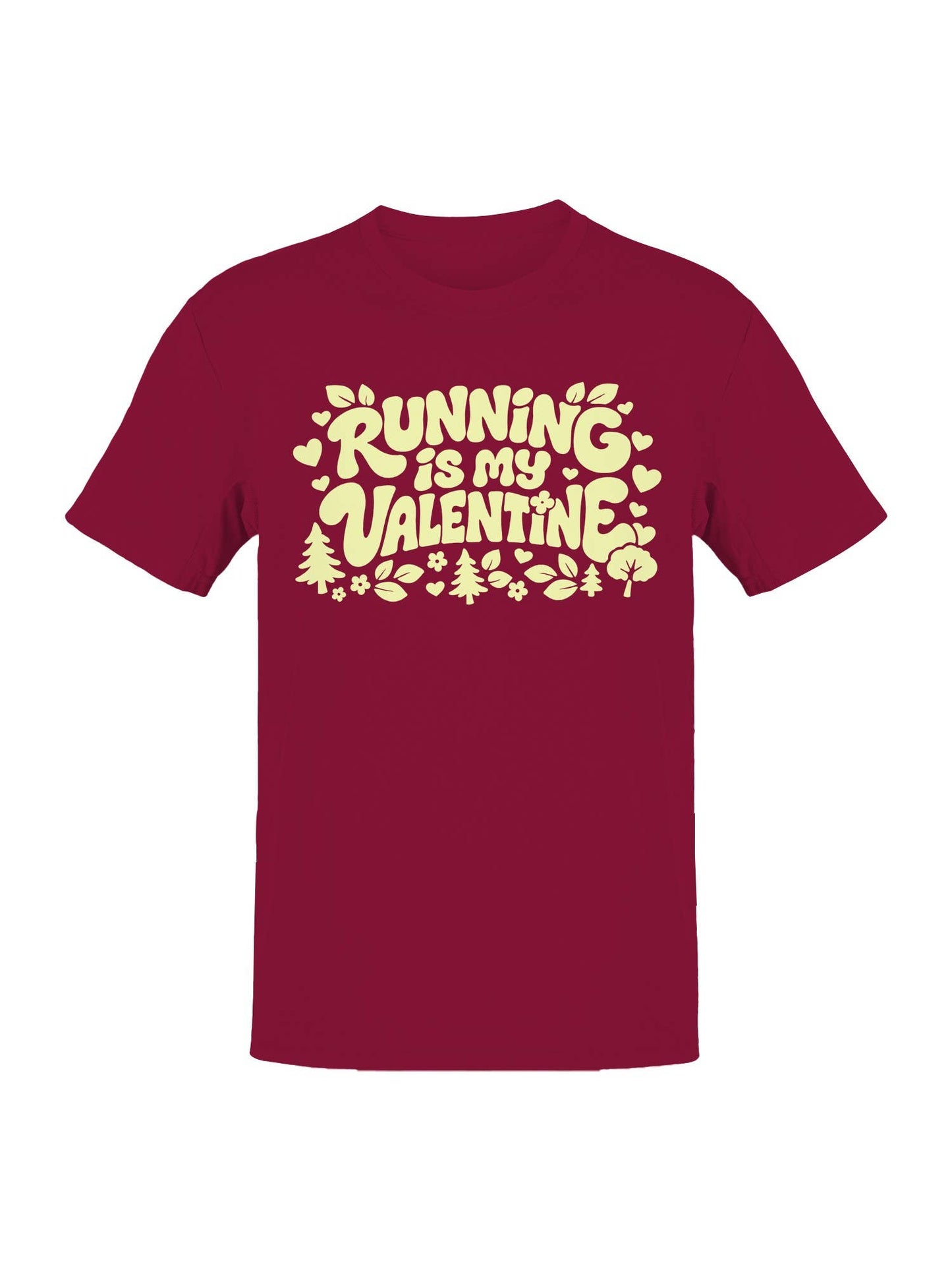Running Is My Valentine Design Men's T-Shirt