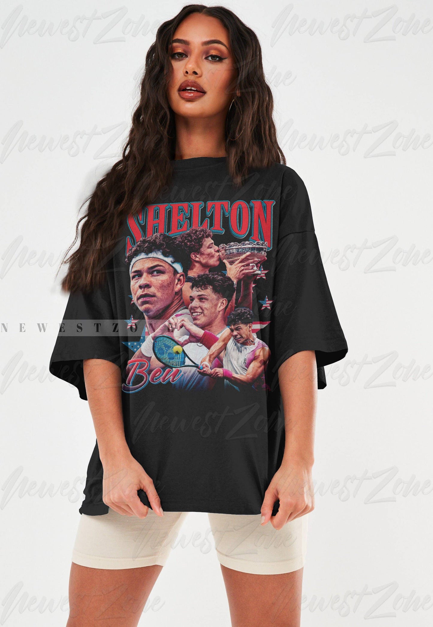 Ben Shelton Vintage 90's Tee – Tennis Player Fans Gift