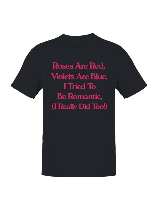 Romantic Roses and Violets Humor Men's T-Shirt