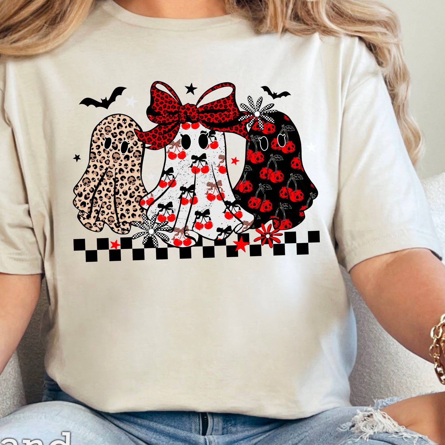 Leopard Ghost Halloween 2025 Graphic Tee | Gildan