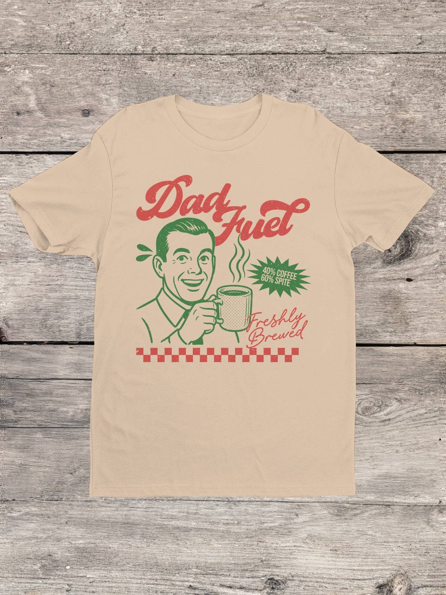 Dad Fuel Coffee Humor Men's T-Shirt
