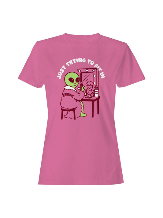 Alien Mirror Beauty Humor Art Women's T-Shirt