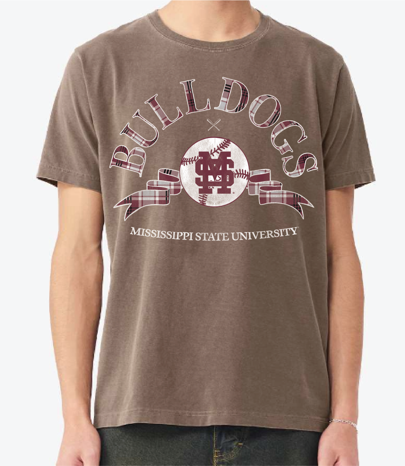 Mississippi State Bulldogs Heritage Baseball Brown Tee