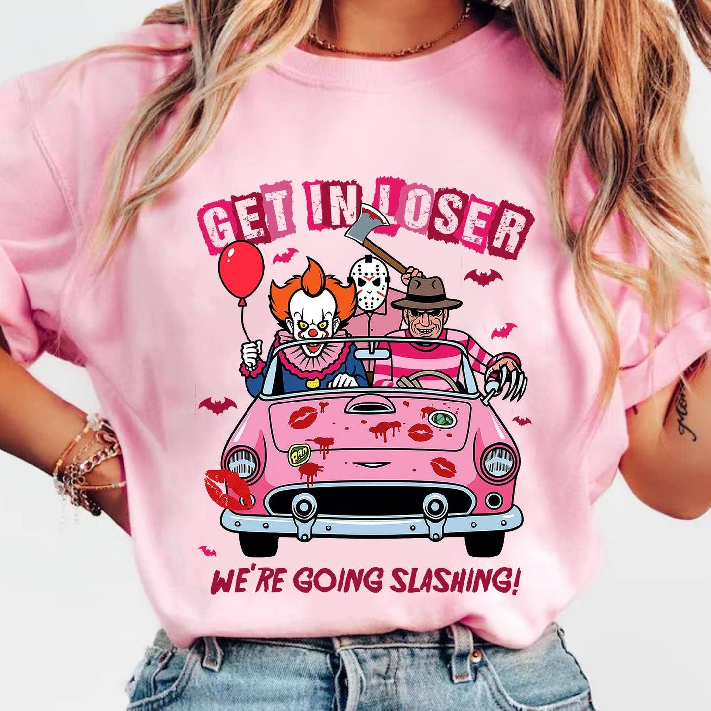 Get in Loser We're Going Slashing Funny Halloween Shirt