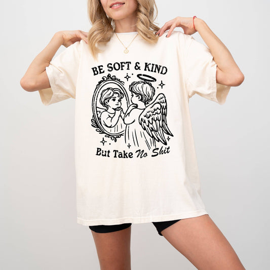 Take No Shit, Angel, Funny, Aesthetic, Meme, Be Kind, Tshirt