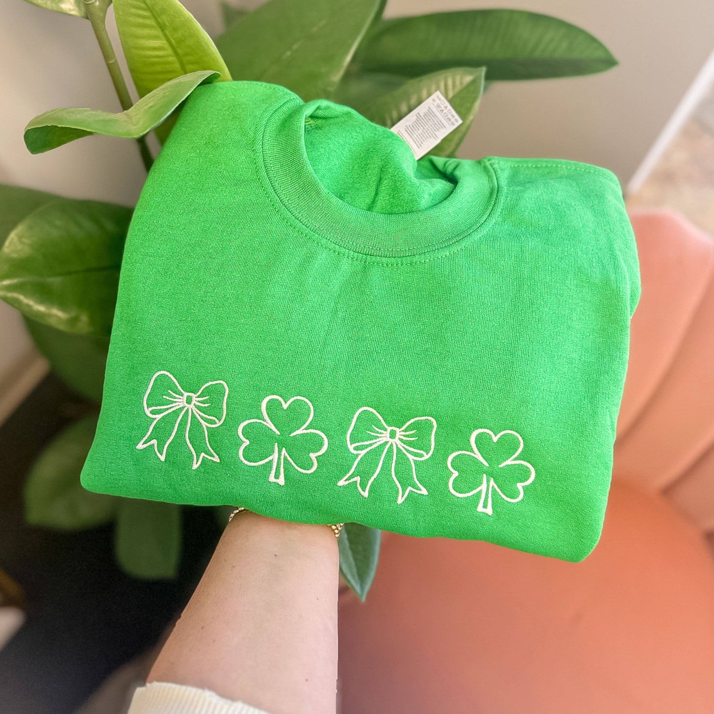 St. Patrick's Day Sweatshirt, Lucky, Graphic Apparel, Bows