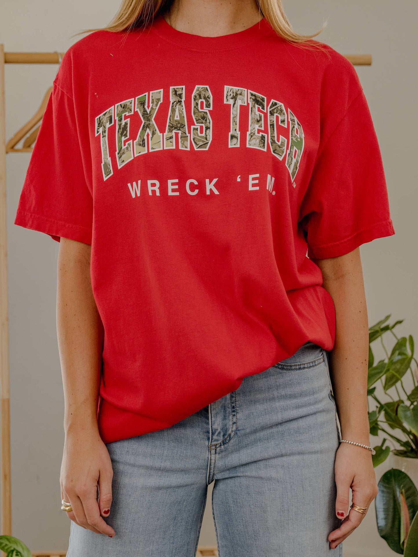 Texas Tech Camo Filled Gault Red Comfort Colors Tee