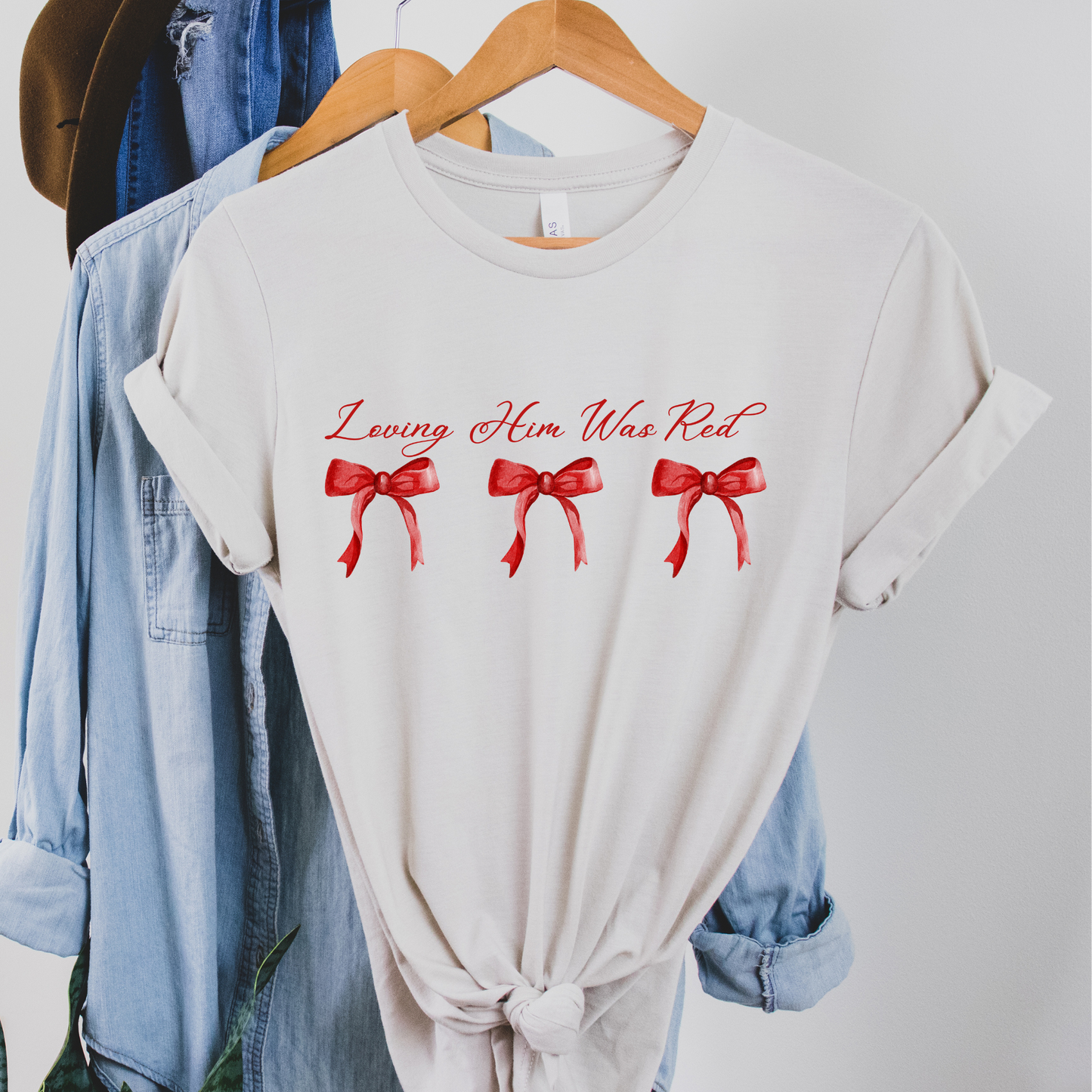 Red Lover Bow Graphic Tee