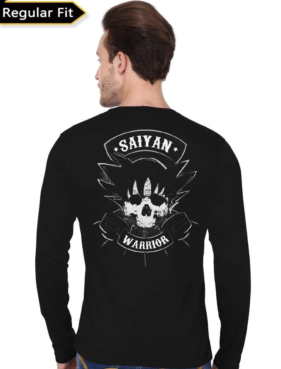 Sayian Warrior Black Full Sleeve T-Shirt