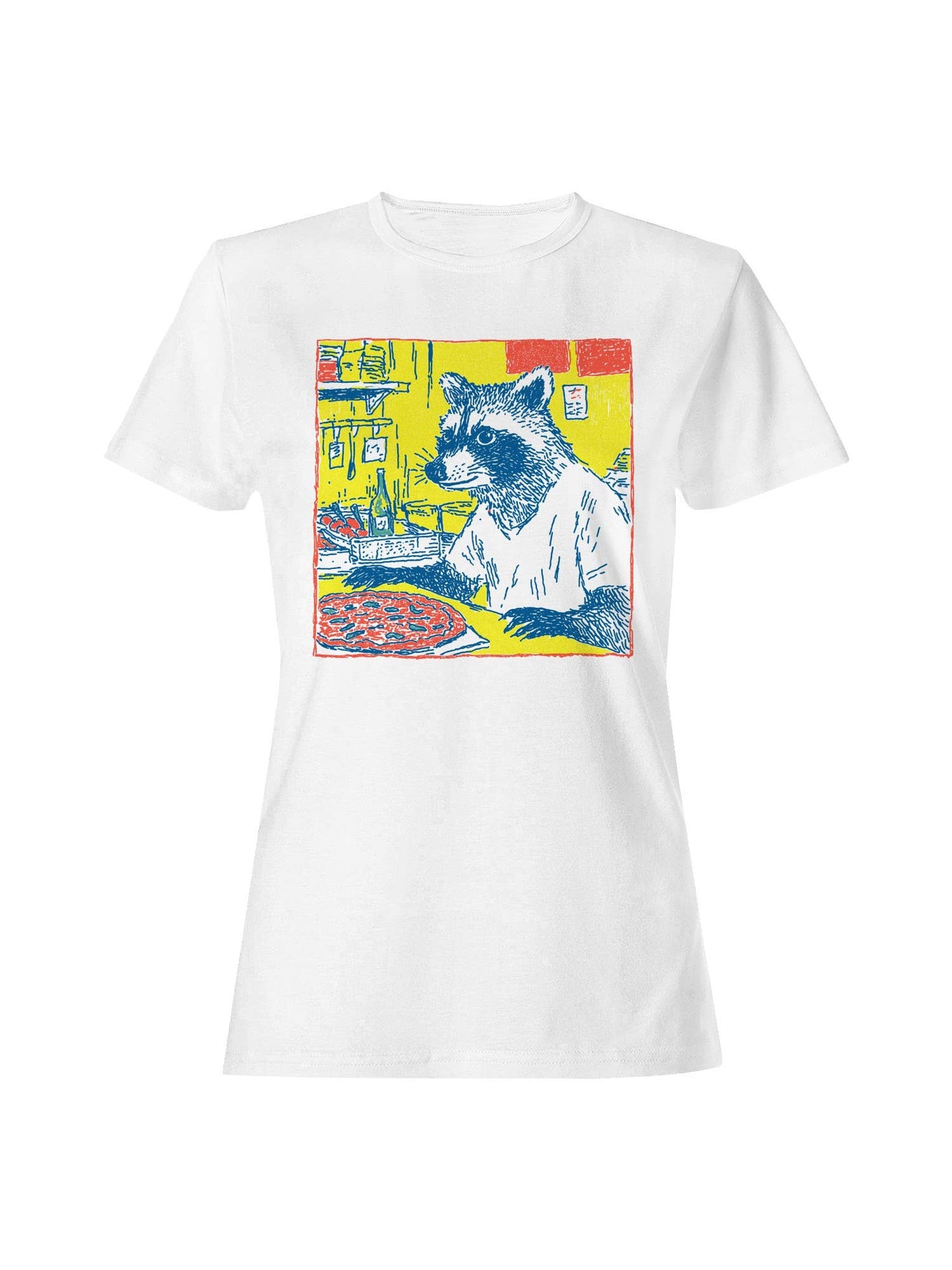 Pizza Night with Raccoon Women's T-Shirt