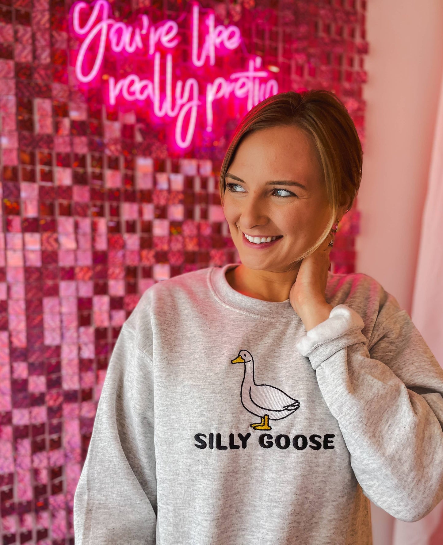 Silly Goose Embroidered Crewneck | Trendy Sweatshirt, Funny
