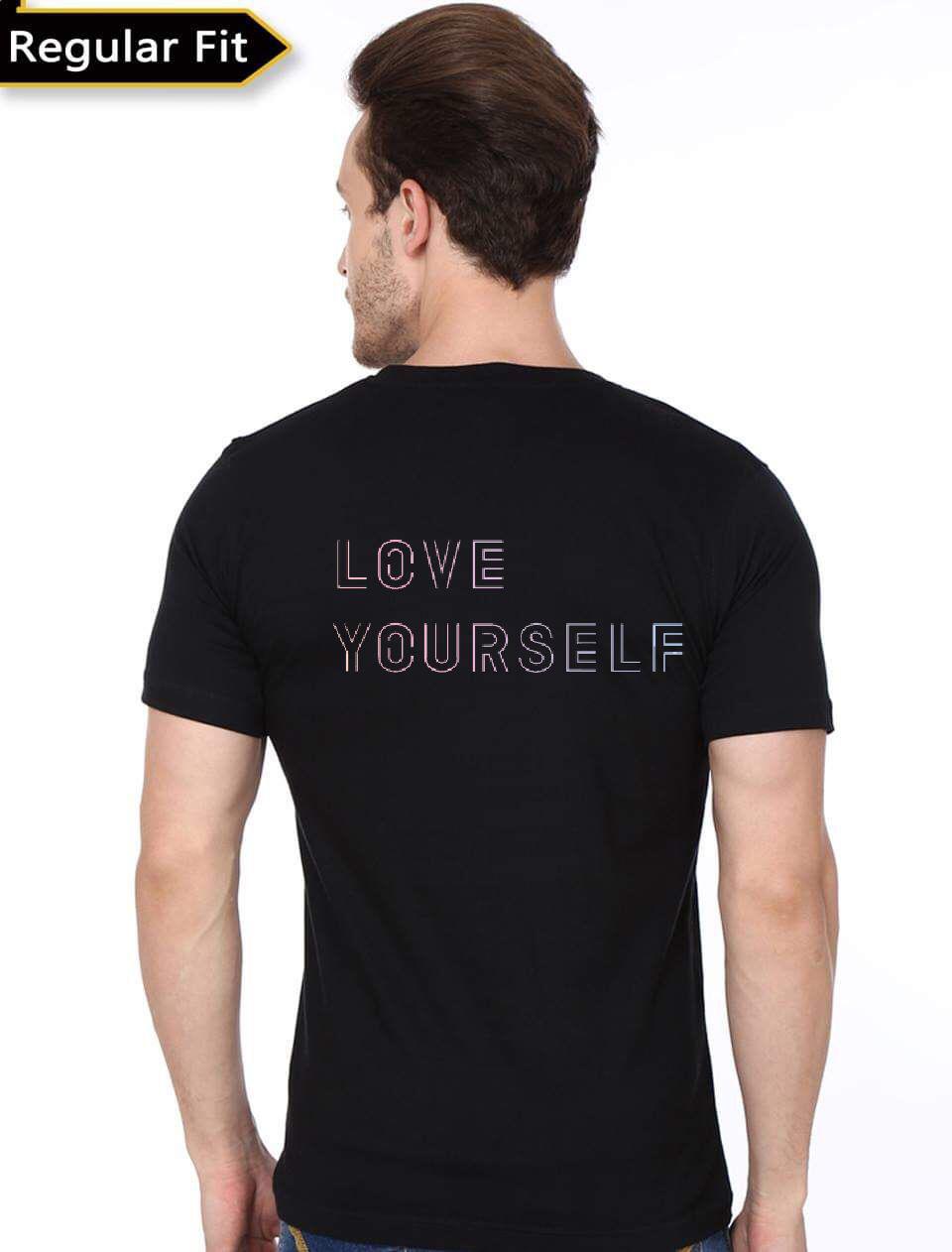 BTS Half Sleeve Black T-Shirt
