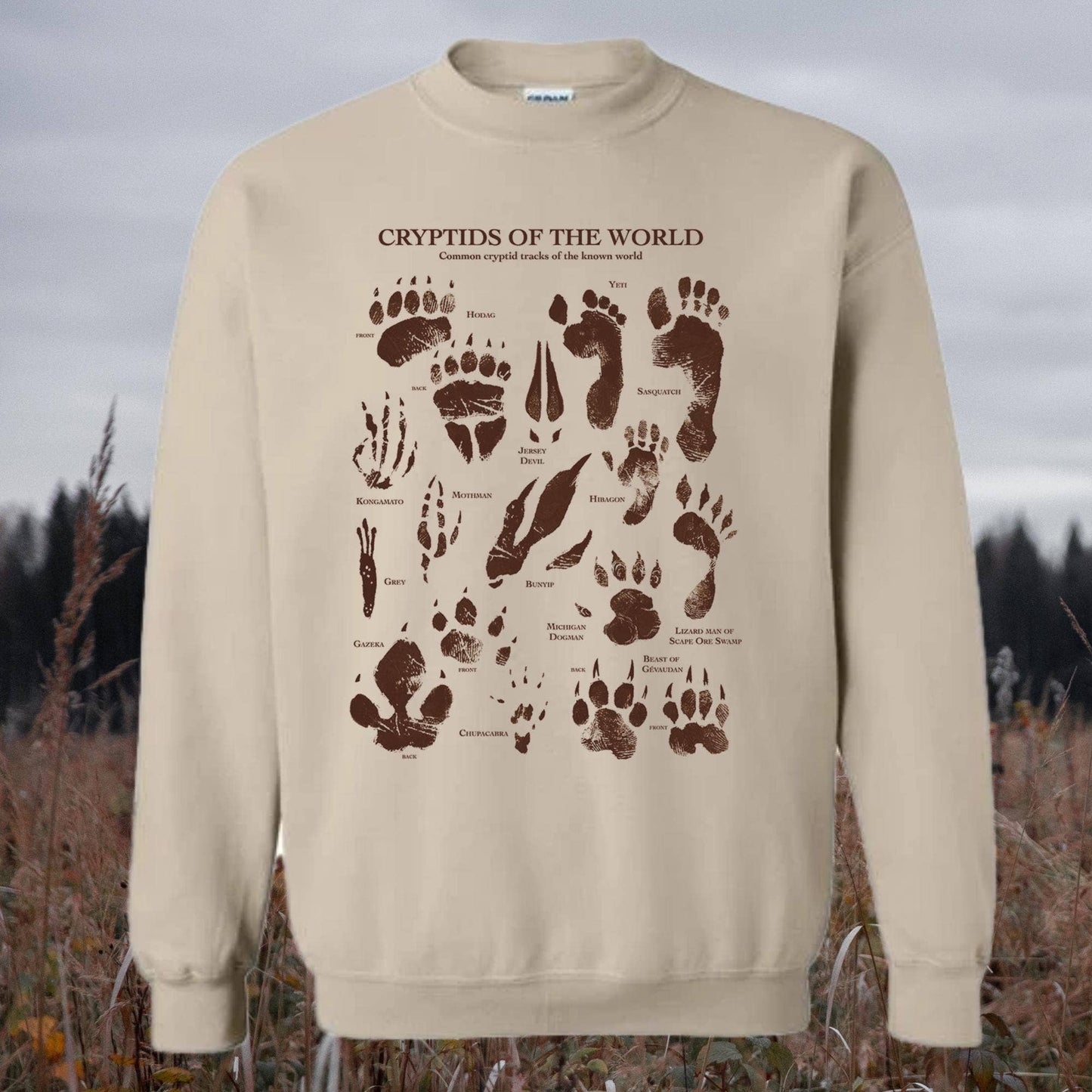 Cryptids Footprint & Monsters National Park Sweatshirt