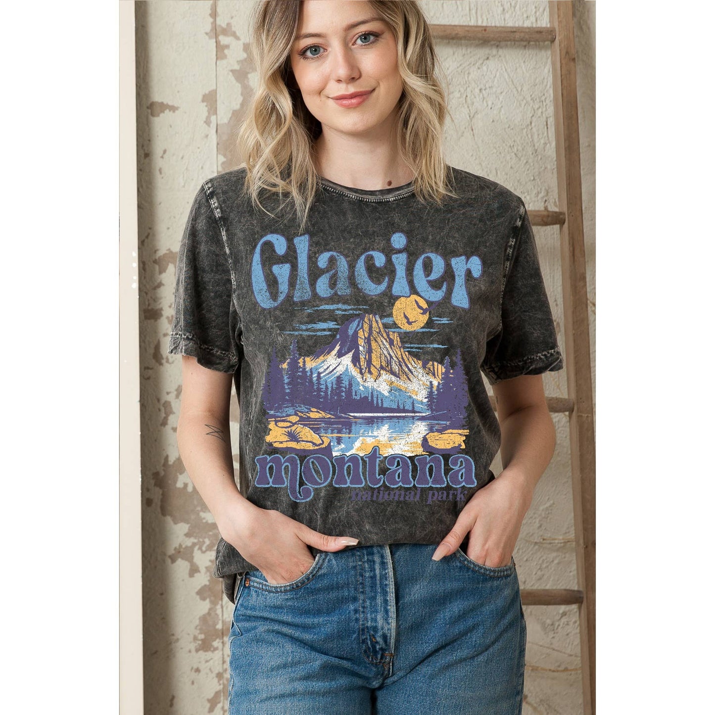 Glacier Montana National Park - Mineral Wash T Shirt