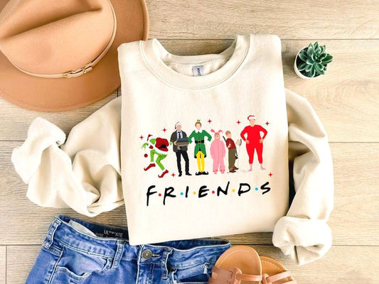 Christmas Friends Sweatshirt - Funny 90s Movie Party Tee